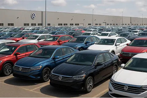 Many vehicles in a lot
